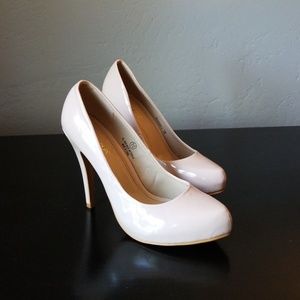 Nude Platform High Heeled Shoes